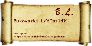Bukovszki László névjegykártya