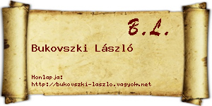 Bukovszki László névjegykártya