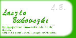 laszlo bukovszki business card